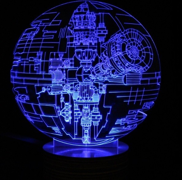 Beling Dětská lampa Death Star 2 7 barevná S9914