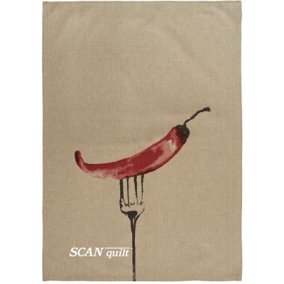 SCANquilt utěrka DEKORO chili béžovočervenočerná 50 x 70 cm – Zboží Mobilmania