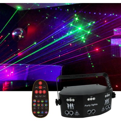 easybuy 15W 15 Eyes LED Stage Lighting Light Effect Laser Effect RGB Party Light Strobe Stage Light Christmas Party Disco Lamp for DJ Show Bar Pub Club KTV – Hledejceny.cz