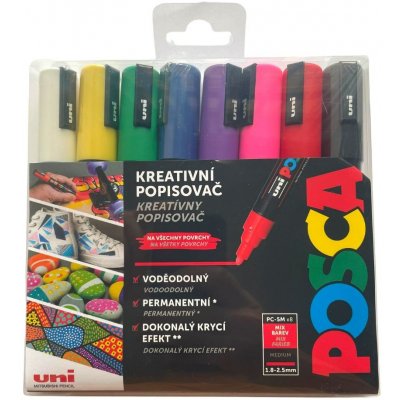 Posca Sada akrylových popisovačů 1,8-2,5 mm - základní barvy 8 ks – Zboží Mobilmania