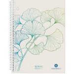 GREENline Spirálový blok A5 čtverečkovaný Ginkgo – Sleviste.cz