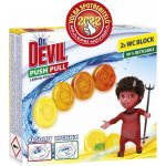 Dr. Devil Lemon Fresh Push Pull WC blok bez košíku 2 x 20 g – Sleviste.cz