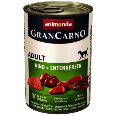 Animonda Gran Carno Adult hovězí a kachní srdce 24 x 400 g