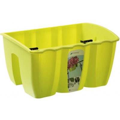 Prosperplast Truhlík na zábradlí CROWN plastový světle zelený 39x28 cm – Zbozi.Blesk.cz