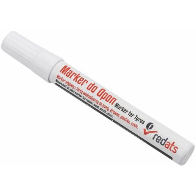 Redats Označovač na pneumatiky - voděodolný, olejový marker bílý, kulatý 2,5mm – Zboží Mobilmania