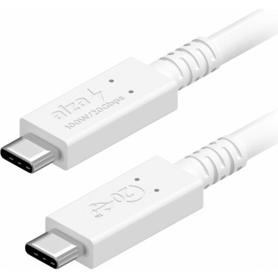 AlzaPower APW-CBTC4410W Core USB-C / USB-C USB4, 5A, 100W, 1m, bílý – Zbozi.Blesk.cz