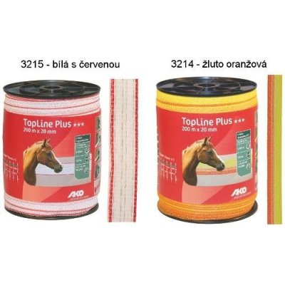 Polyetylenová páska pro elektrické ohradníky TopLine Plus 20 mm žluto oranžová – Zboží Dáma