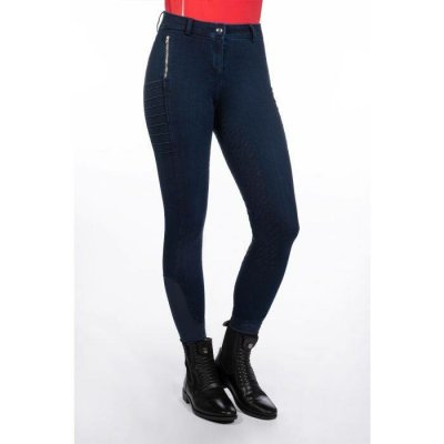 HKM Dámské rajtky Aruba Denim fullgrip tmavě modrá – Hledejceny.cz