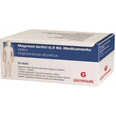 MAGNESII LACTICI 0,5 TBL. MEDICAMENTA POR 0,5G TBL NOB 50 – Hledejceny.cz