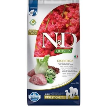 N&D Quinoa Dog Adult medium&maxi Digestion Grain Free Lamb & Fennel 7 kg