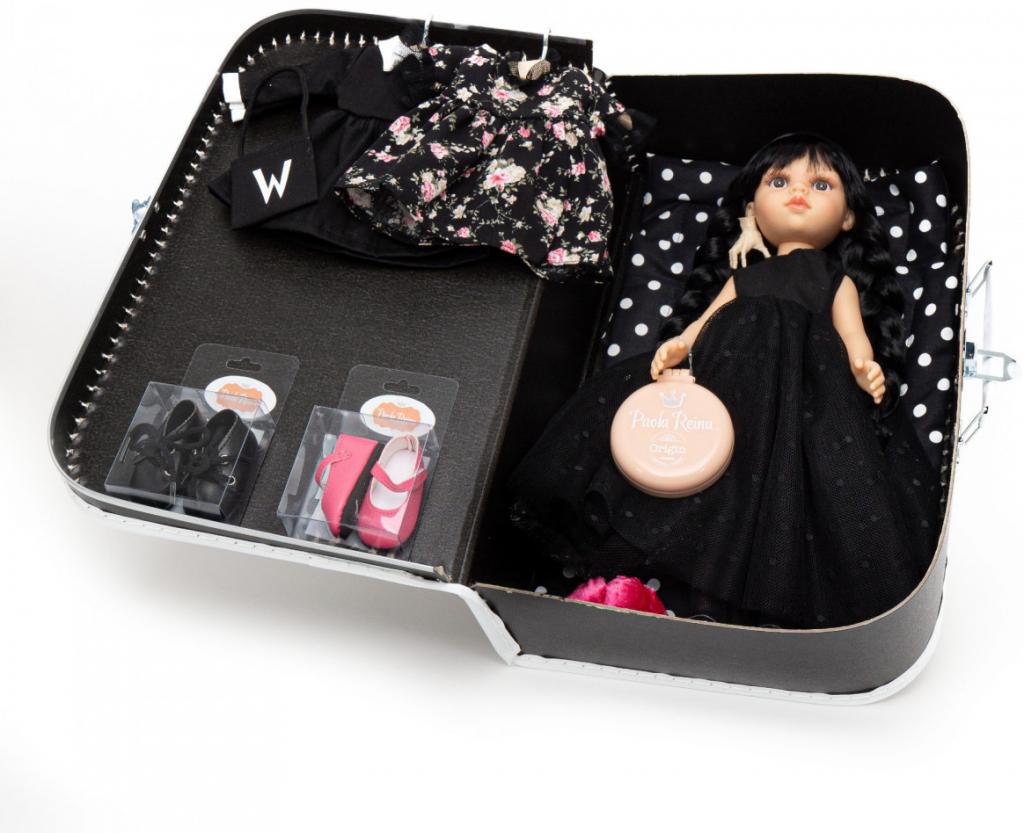 Paola Reina By Loli Wednesday Addams v kufříku Halloween Birthday set
