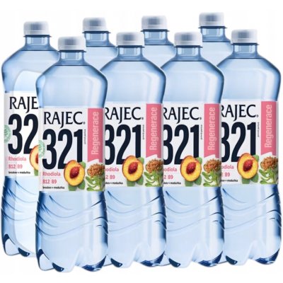 Rajec 321 Ochucená voda broskev meduňka jemně perlivá 8 x 0,75 l – Hledejceny.cz