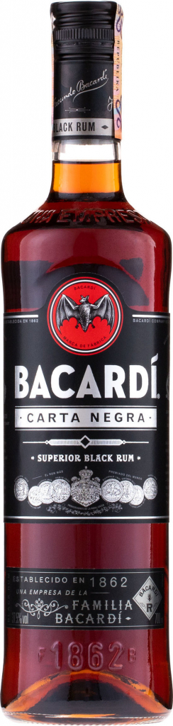 BACARDI CARTA NEGRA 37,5% 0,7 l (holá láhev) - Heureka.cz