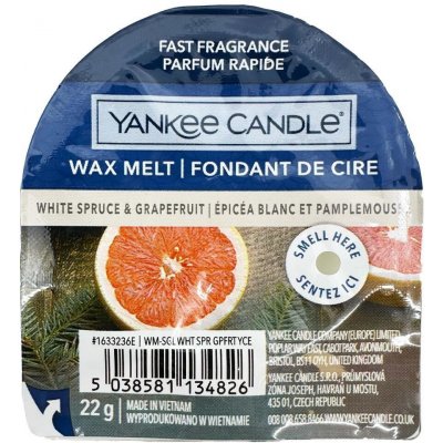 Yankee Candle Wax Melt Single White Spruce & Grapefruit Vonný vosk 22 g – Zbozi.Blesk.cz