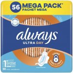 Always Ultra Normal hygienické vložky Vel. 1 s křidélky 56 ks – Zboží Dáma