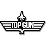 HYBRIS PRODUCTION AB samolepka Top Gun BW Logo 12 cm – Sleviste.cz