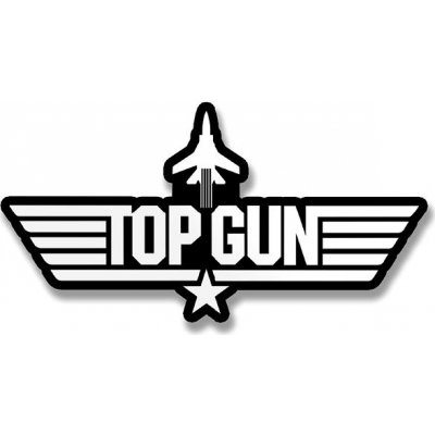 HYBRIS PRODUCTION AB samolepka Top Gun BW Logo 12 cm – Sleviste.cz