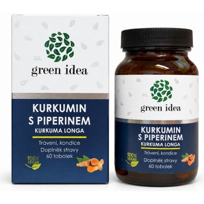 Green idea Kurkumin s piperinem bylinný extrakt 60 tablet – Hledejceny.cz