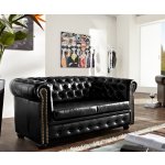 Askont Chesterfield Bis 2M Antique Black – Zboží Mobilmania