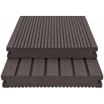 Petromila WPC plná terasová prkna a příslušenství 10 m² 2,2 m tmavě hnědá – Hledejceny.cz