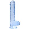 Dilda Clear Pleasure Realistické dildo modré 15 cm