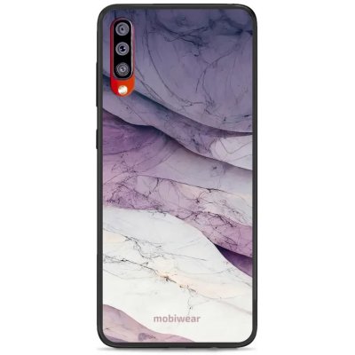 Pouzdro Mobiwear Glossy Samsung Galaxy A70 - G028G - Bílý a fialový mramor – Zboží Mobilmania