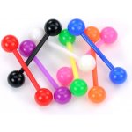 Šperky4U piercing do jazyka akrylát PJ01204-R – Zboží Dáma