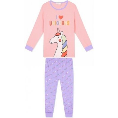 Kugo dívčí pyžamo MP1352 lososová – Zboží Dáma