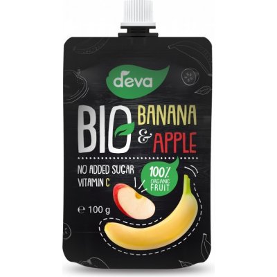 Deva BIO Pyré Banán Jablko bez pridaného cukru 100 g