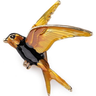 Brož ptáček oranžovožlutá – Zbozi.Blesk.cz