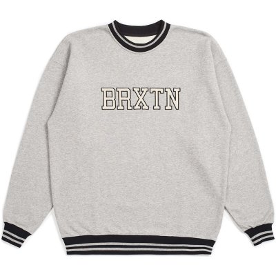 BRIXTON Newark Crew Heather Grey