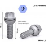Kolový šroub M14x1,5x34 koule R14 pohyblivá, VW, SEAT, klíč 19, LS19D34FR14-MW výška 62 | Zboží Auto