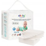 Akuku Jednorázové hygienické podložky Baby Soft 40x60cm 15ks – Zboží Dáma