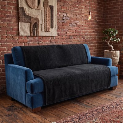 Mybesthome Přehoz na sedačku - pohovku - deka LOREN černá 170x210 cm – Sleviste.cz