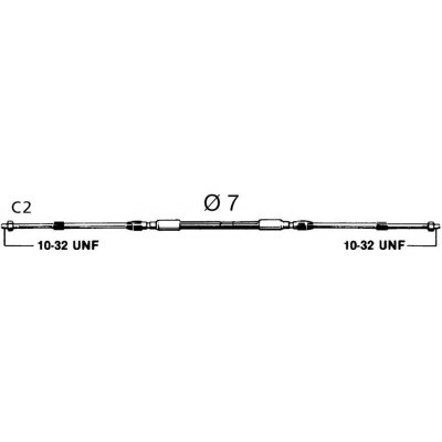 Ultraflex C2 ENGINE CONTROL CABLE - 23'/ 7,03m