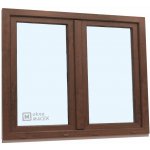 KNIPPING Plastové okno - 70 AD, 1500x1200 mm, O+OS klapačka, ořech Barva, imitace: ořech/bílá (jednostranně) – Hledejceny.cz