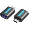 Vention USB-C (M) to USB 3.0 (F) OTG Adapter Black PVC Type CDUB0