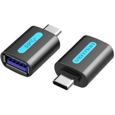 Vention USB-C (M) to USB 3.0 (F) OTG Adapter Black PVC Type CDUB0 – Zboží Mobilmania
