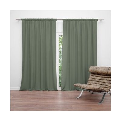 Sablio Závěs Vojenská zelená 2: 2ks 140x250cm – Hledejceny.cz