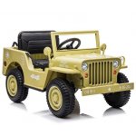 Mamido elektrický vojenský Jeep Willys 4x4 béžový – Zboží Dáma