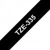 Etiketa Brother TZE-335, bílý tisk černý podklad, 8m x 12mm