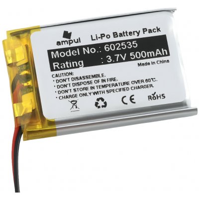 Li-Pol baterie 500mAh, 3.7V, 602535 – Zboží Živě