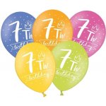 Balónek číslo 7 HB mix barev