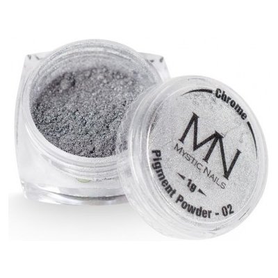 Mystic Nails Chrome Pigment 02. stříbrný – Zboží Dáma