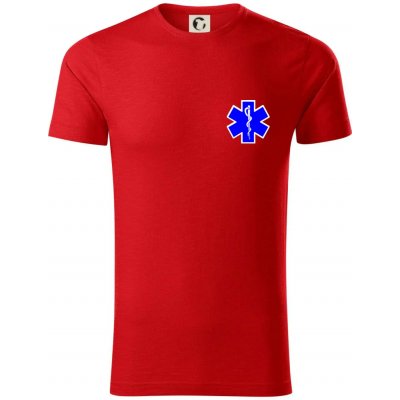 Hvězda samostatná záchranář / rescue triko z organické bavlny červená – Hledejceny.cz