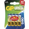 Baterie primární GP Ultra Plus Alkaline AA 4ks 1017214000