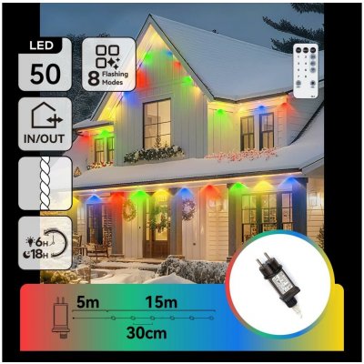 Aigostar B.V. LED Stm venk vánoční řetěz 50xLED/8 funkcí 20m IP44 multicolor + DO B10303ACXS – Hledejceny.cz