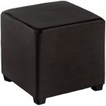 Tempo Kondela NIKI NEW - tmavě hnědá textilní kůže 36 cmx36 cmx36 cm – Sleviste.cz