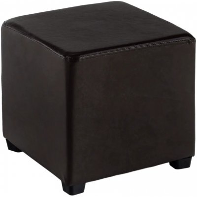 Tempo Kondela NIKI NEW - tmavě hnědá textilní kůže 36 cmx36 cmx36 cm – Sleviste.cz