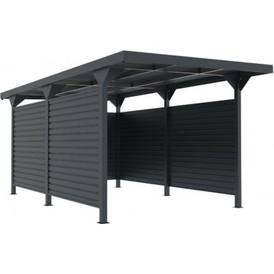 CoverTech Uzavřený přístřešek pro auto Aspen 2,84 x 5,46 m antracitový – Sleviste.cz